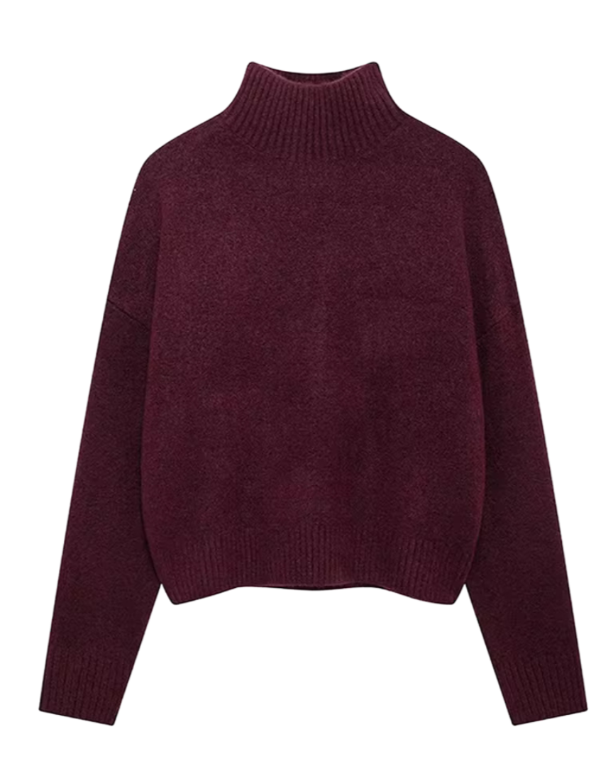 Lisa | Pull en Tricot à Col Roulé Confortable et Élégant