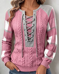 Sweatshirt à Col Rond à Bretelles Imprimé à Carreaux