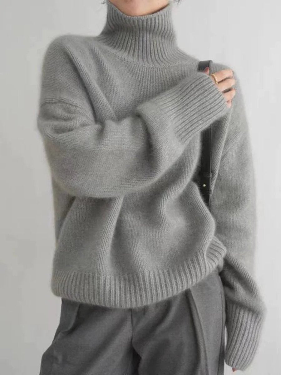 Hazel | Pull à col roulé oversized, confortable et élégant