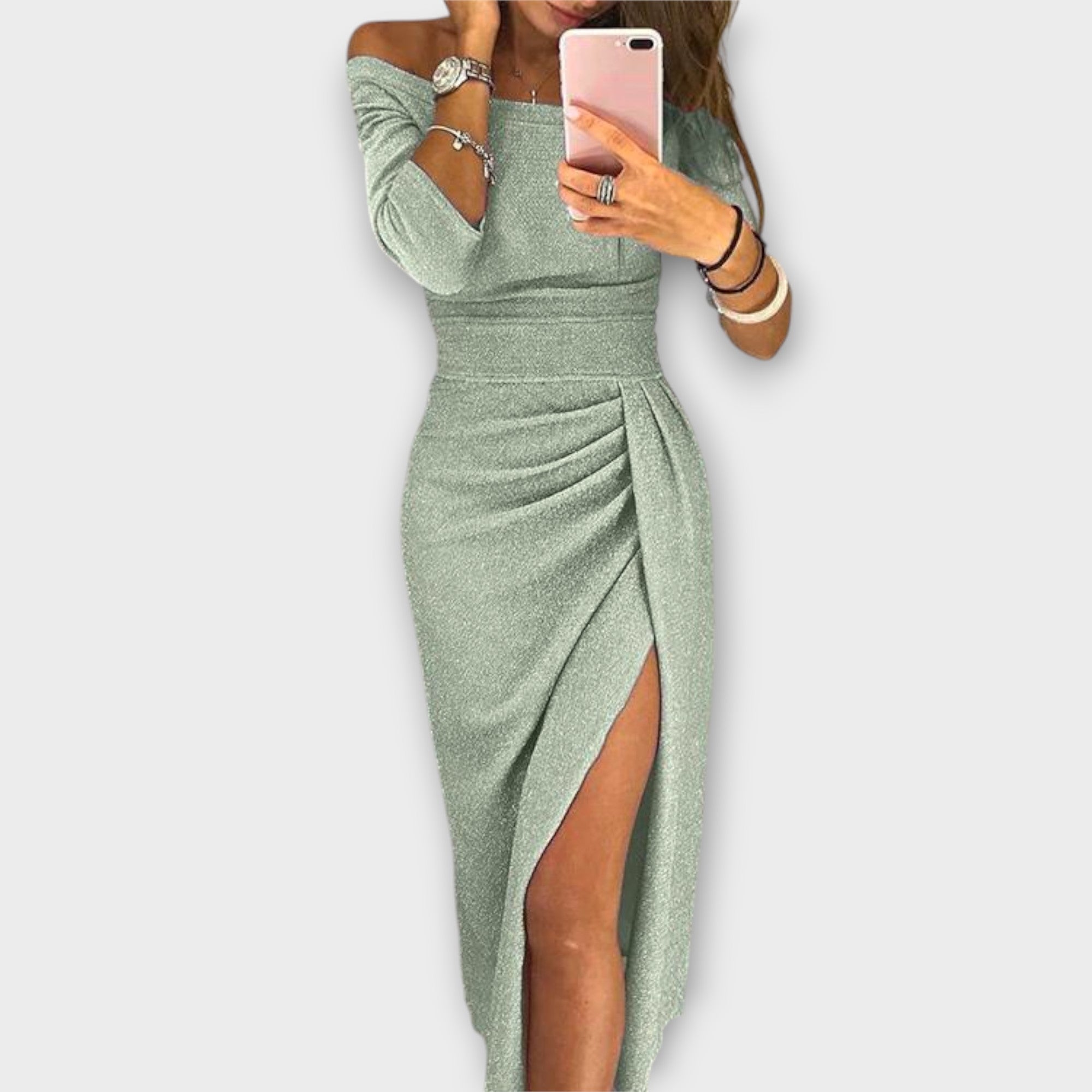 Lena™ - Robe Élégante Off-Shoulder