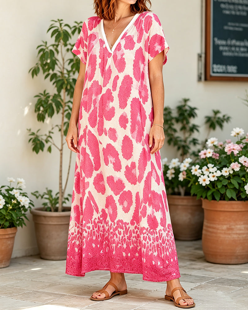 Robe Lâche Léopard Imprimé