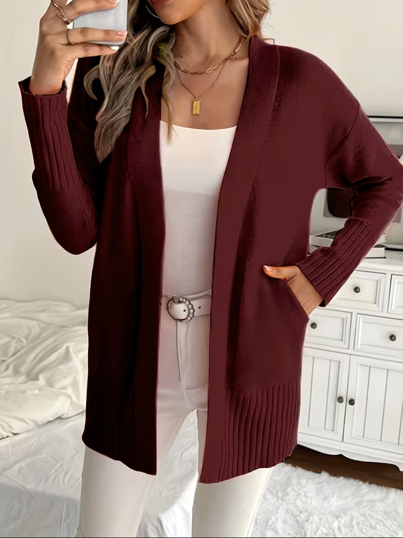 Ellen - Gilet Oversize Élégant en Côtelé