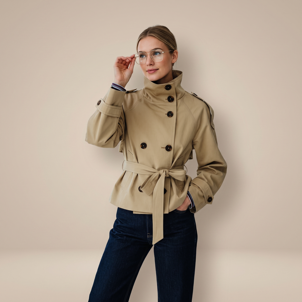 Olivia | Trench-coat moderne et confortable avec ceinture à la taille