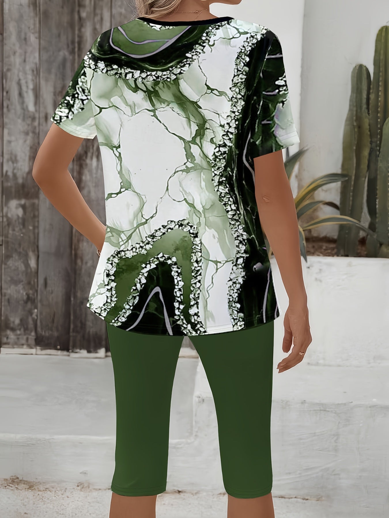 Yulanda | Ensemble de loisirs confortable avec motif abstrait