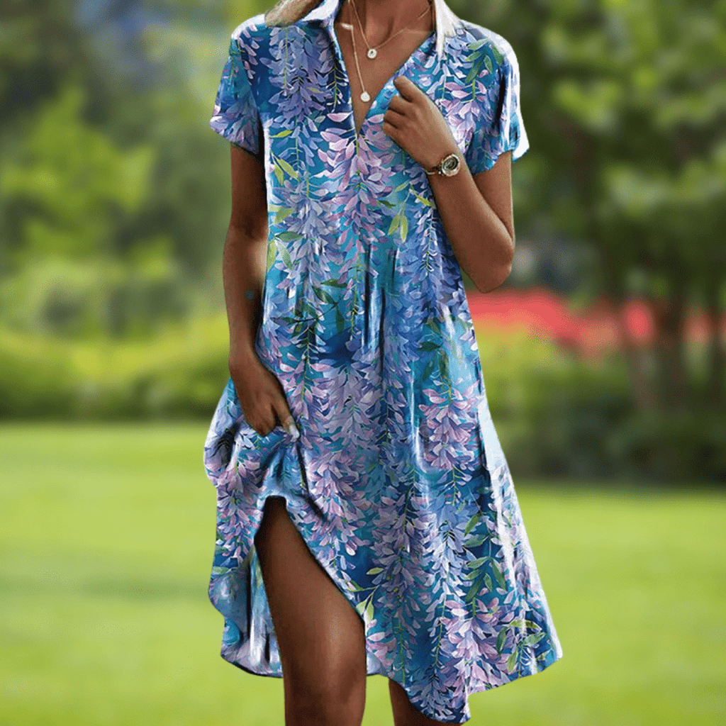 Laijene | Robe d'été avec motif floral et coupe confortable
