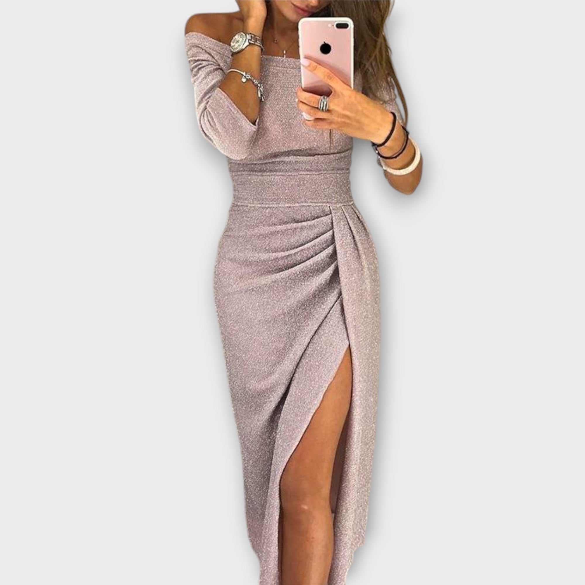 Lena™ - Robe Élégante Off-Shoulder