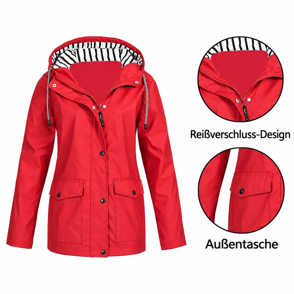 Ravellia | Veste de pluie imperméable pour femmes avec capuche