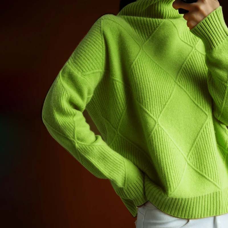 Karin - Pull Col Roulé Oversize Élégant