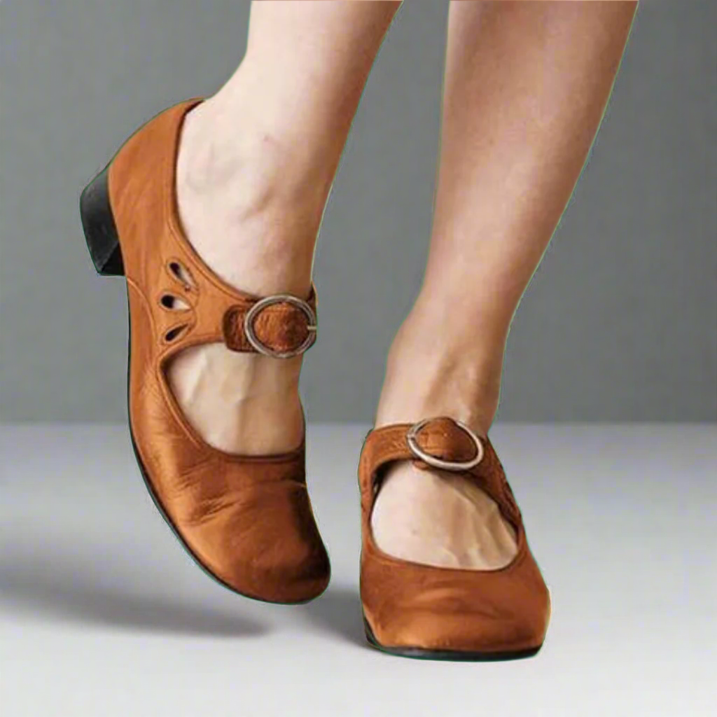 Denisa | Sandales Orthopédiques en Cuir à Semelle Wedge Confortables