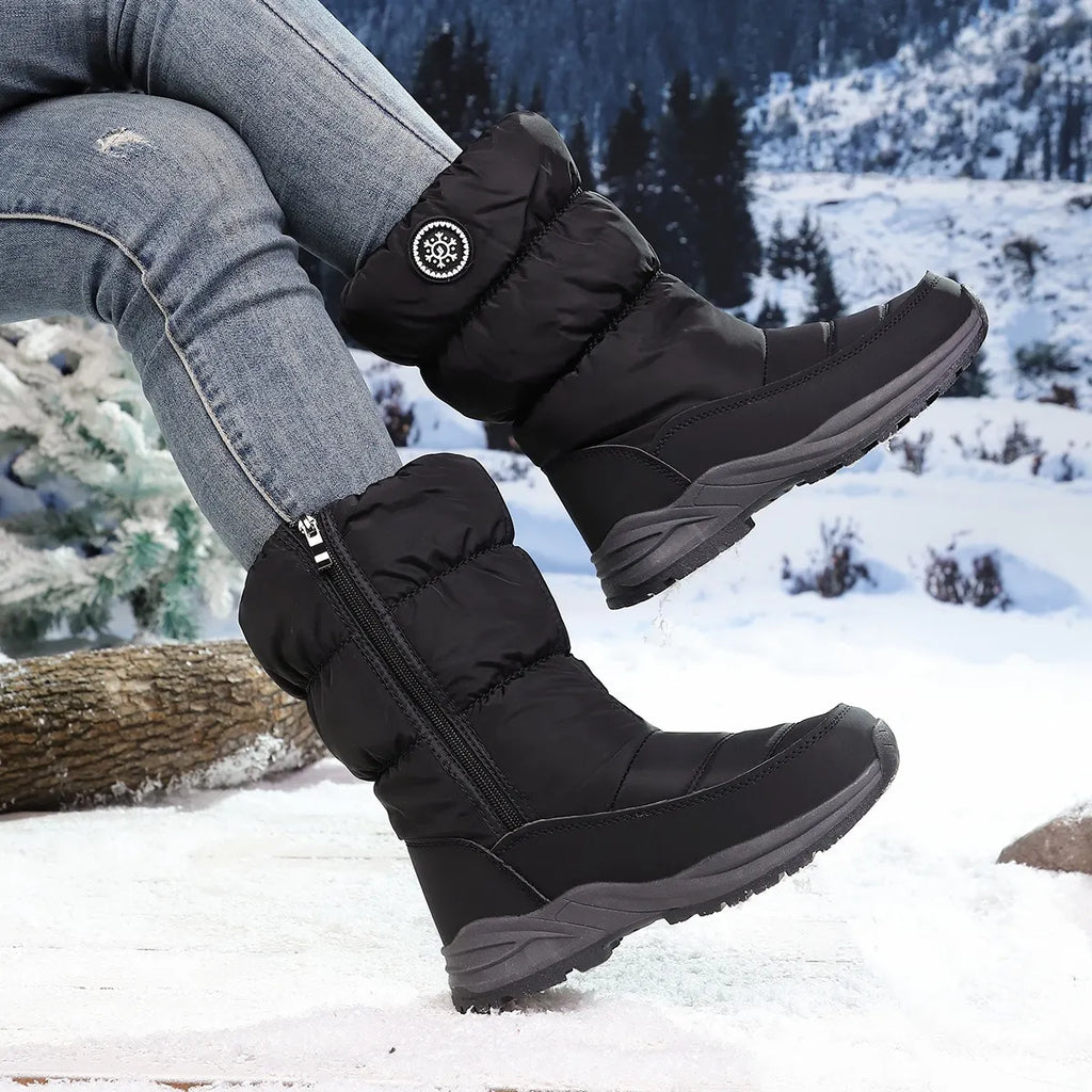 Snavie | Bottes d'hiver pour femmes à tige mi-haute
