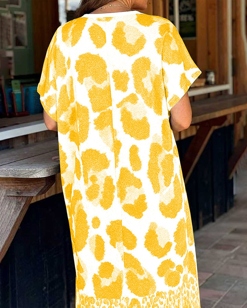 Robe Lâche Léopard Imprimé