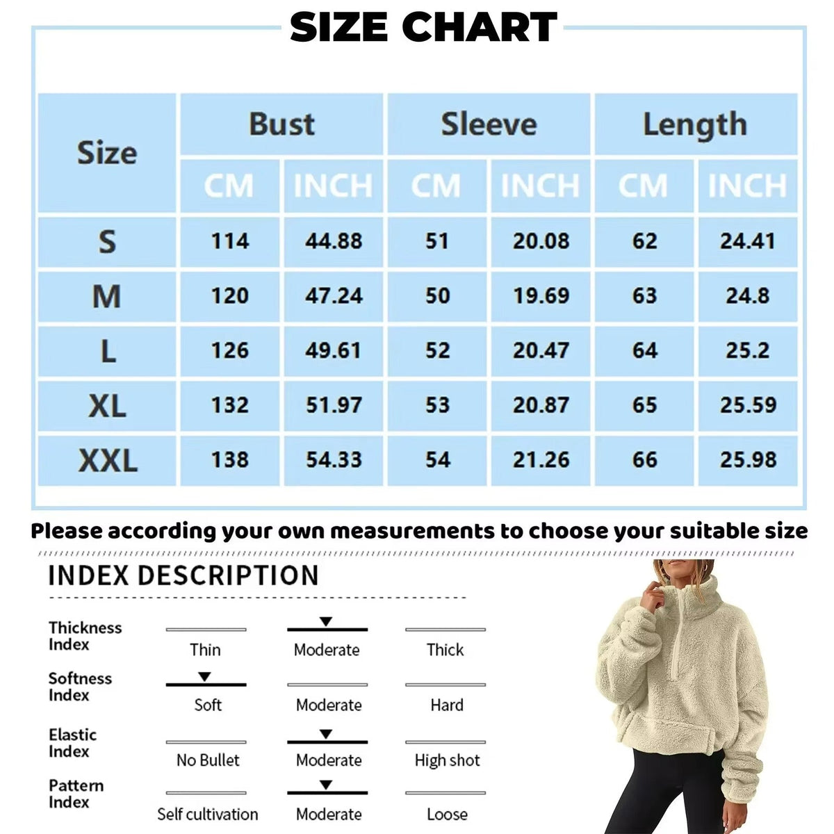 Pull Fleece Luxueux à Col Zippé pour Femmes