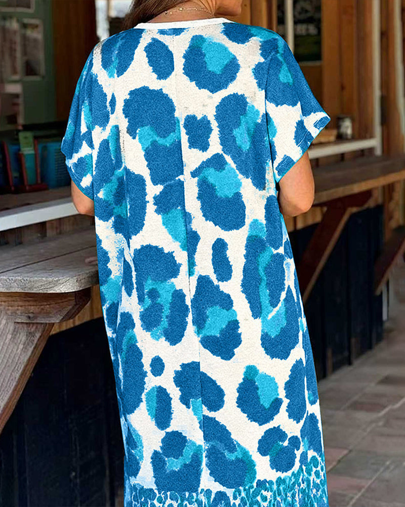 Robe Lâche Léopard Imprimé