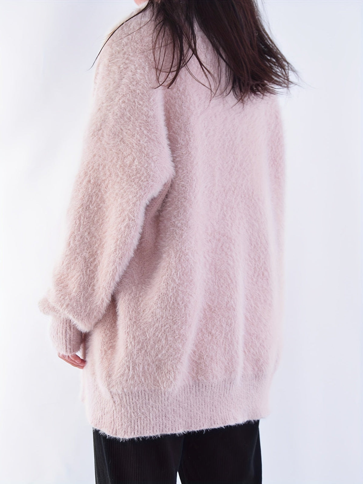 Linda - Gilet Oversized en Mohair Élégant