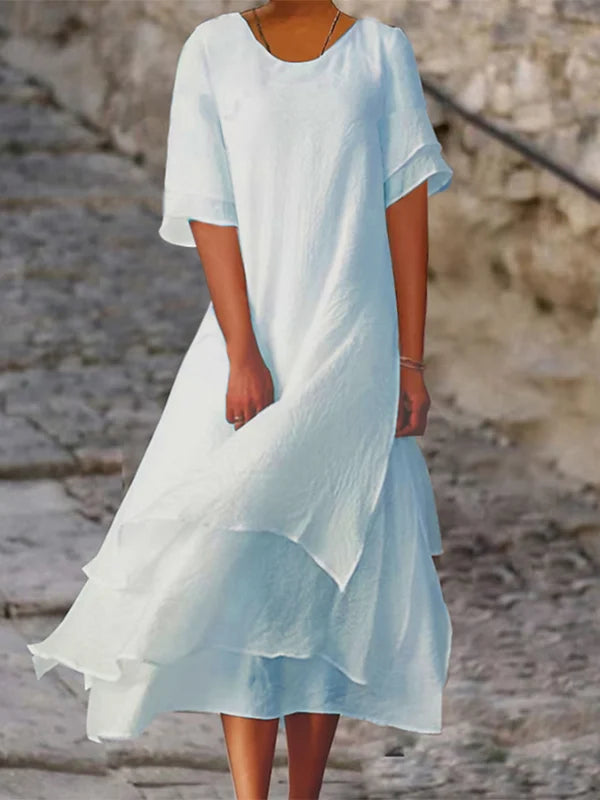 MW | Robe midi fluide à plusieurs couches