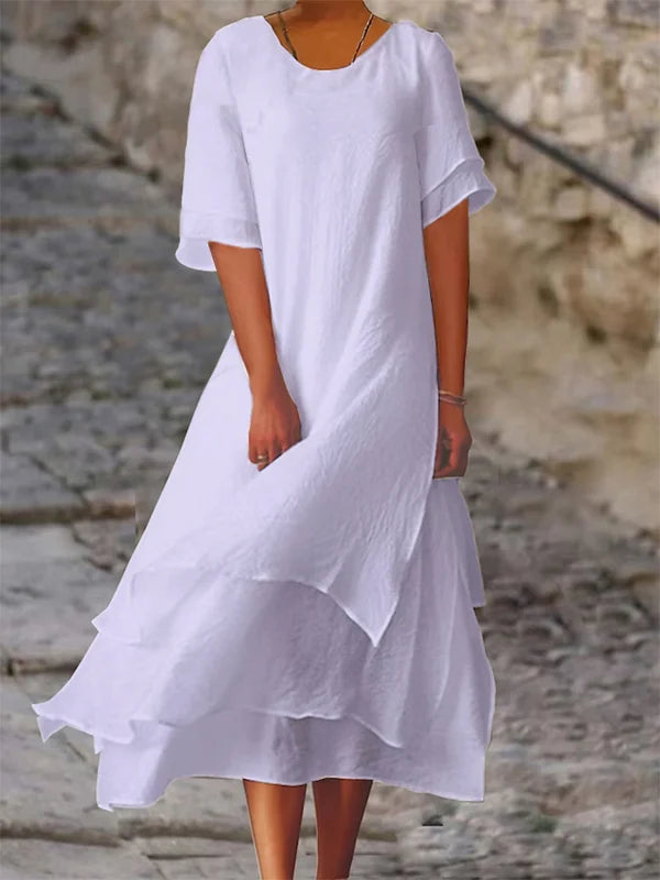 MW | Robe midi fluide à plusieurs couches
