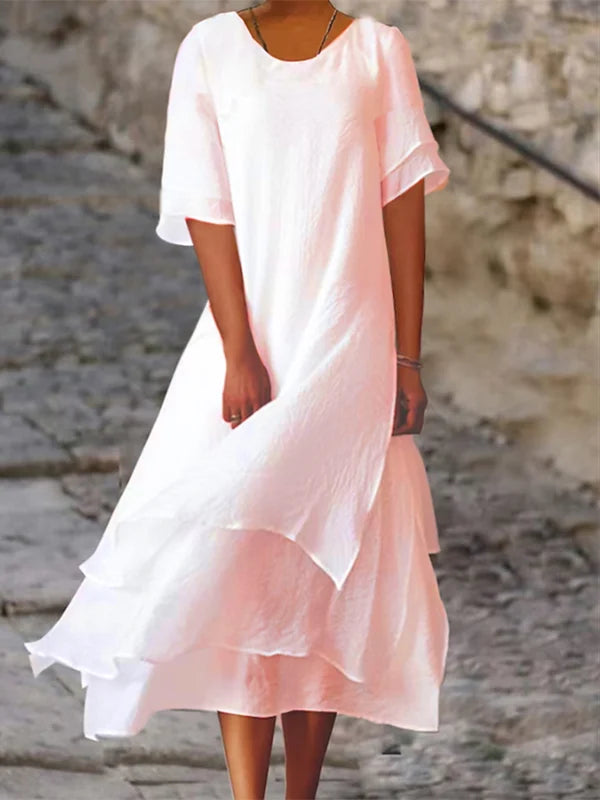 MW | Robe midi fluide à plusieurs couches