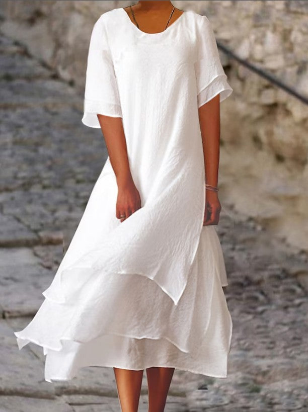 MW | Robe midi fluide à plusieurs couches