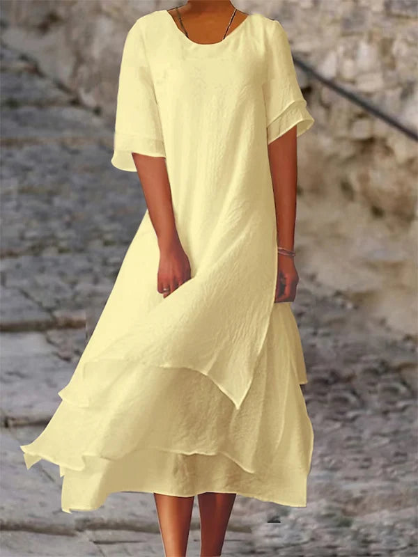 MW | Robe midi fluide à plusieurs couches