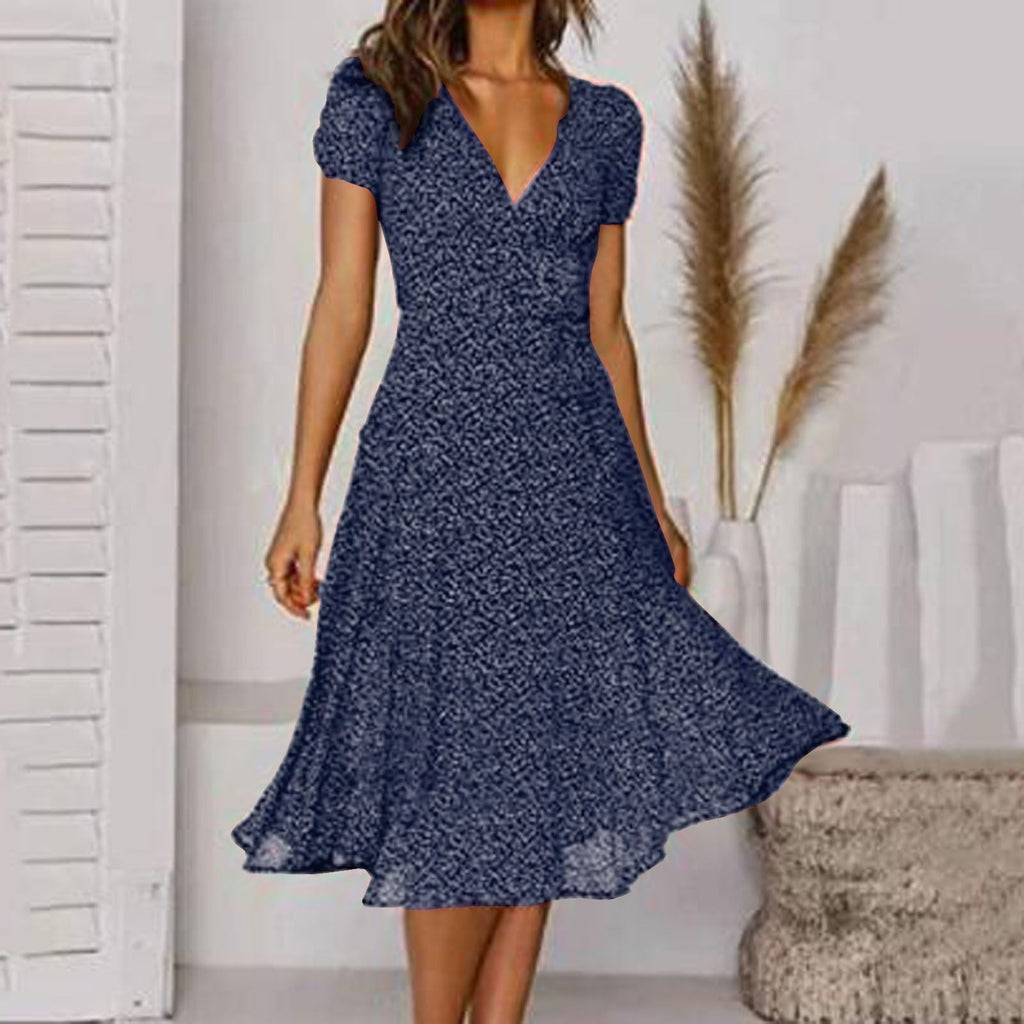 MW | Robe midi portefeuille à décolleté en V