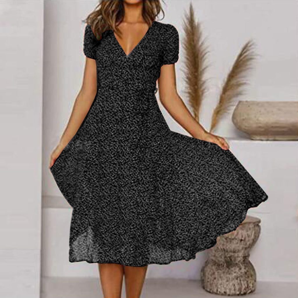 MW | Robe midi portefeuille à décolleté en V