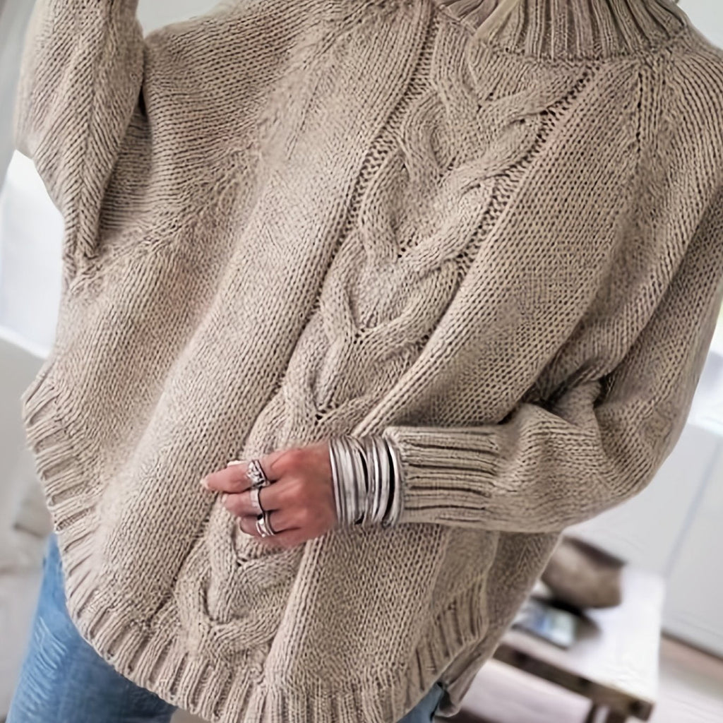 Nora | Pull en tricot doux et élégant avec col roulé
