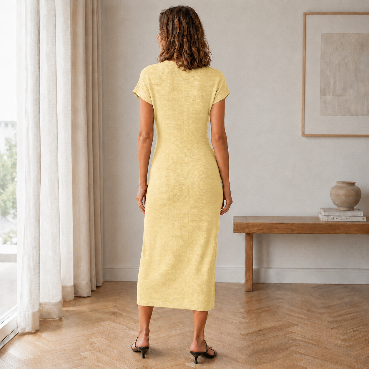 Almathy | Robe midi nouée avec fente latérale