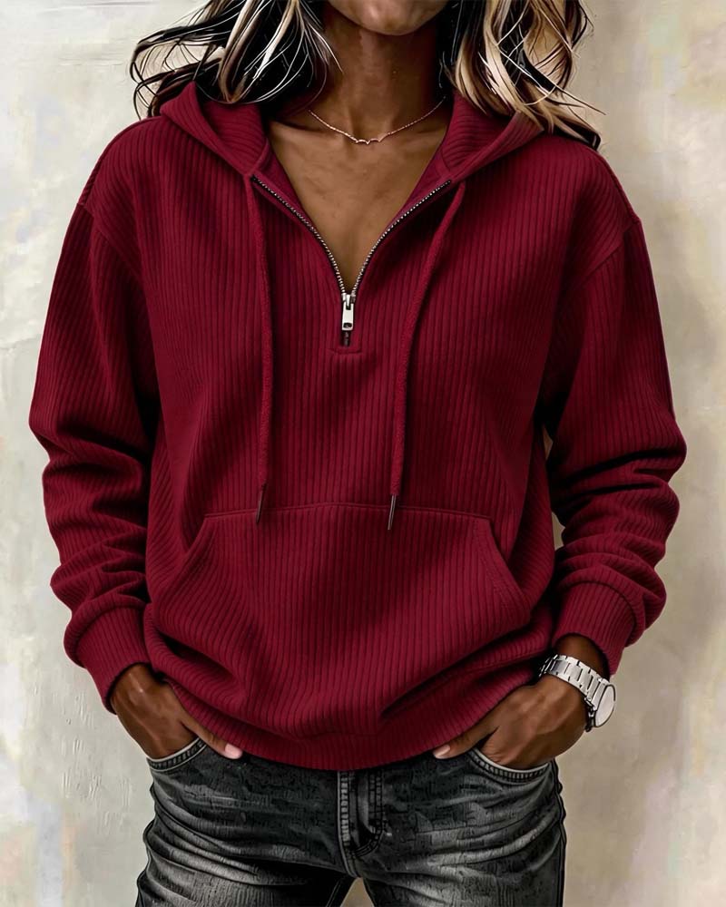 Hoodie à Manches Longues Fashion