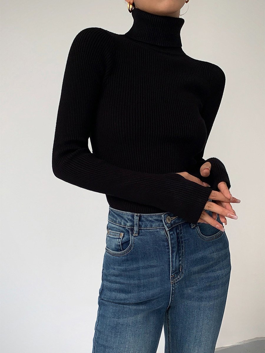 Charlotte | Pull à col roulé côtelé élégant et confortable