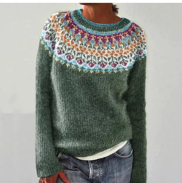 Martine - Pull Vintage Tricoté Élégant