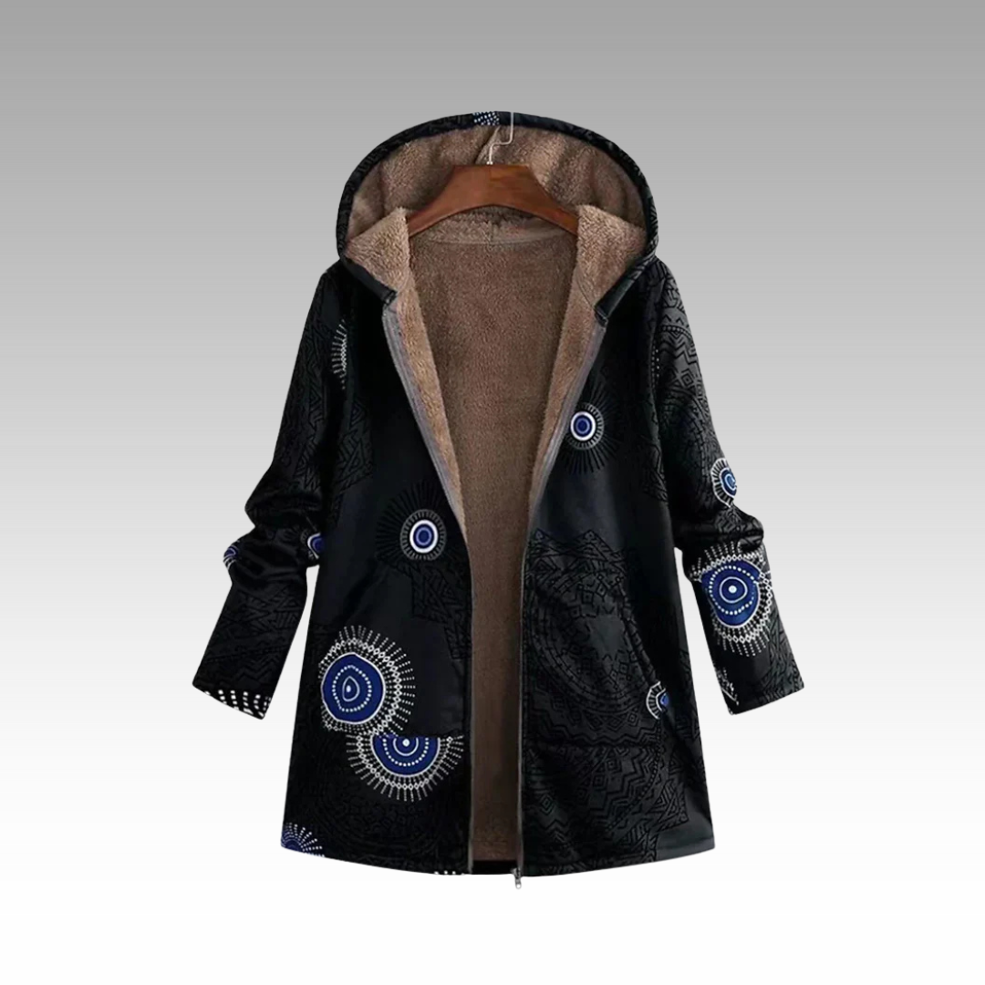 Alison - Manteau d'hiver boho élégant avec capuche