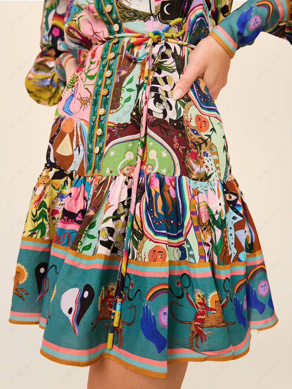 Robe Mini Boho Femme | Manches Longues