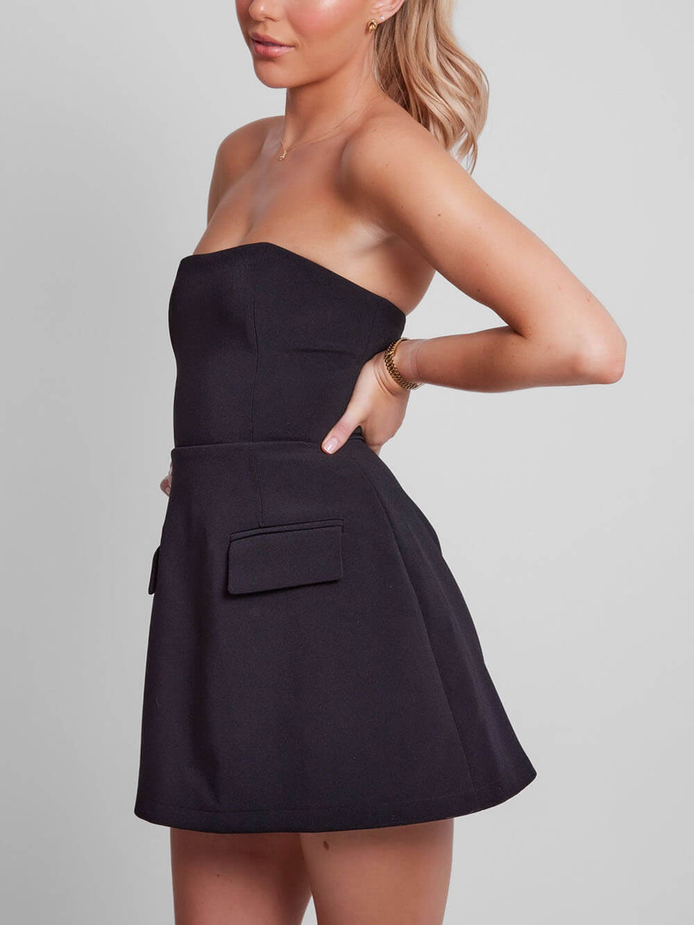 Robe Cocktail Mini Femme | Sans Bretelles A-Line