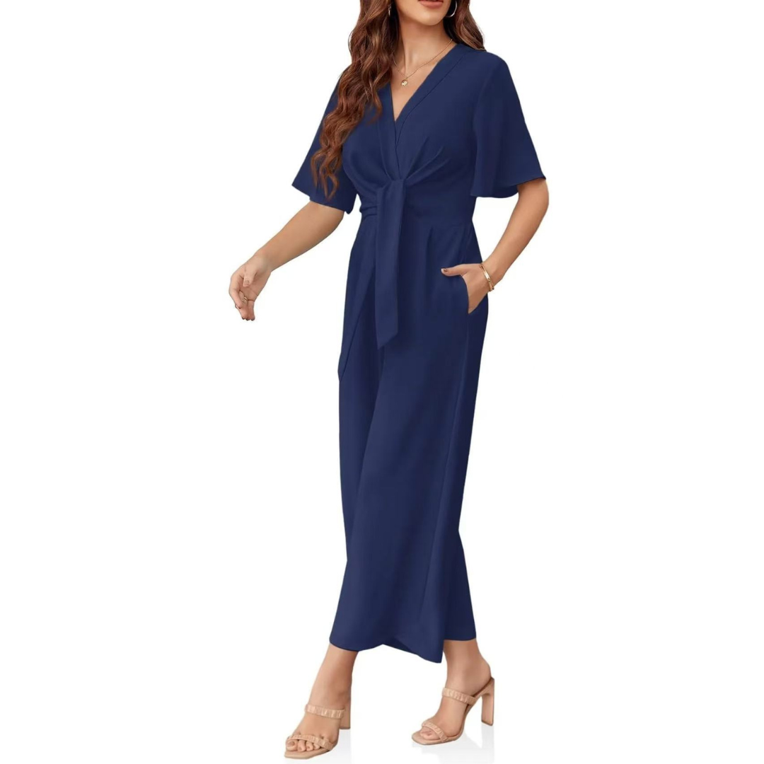 Gabriella™ - Élégant Combinaison d'Été à Nœud à la Taille