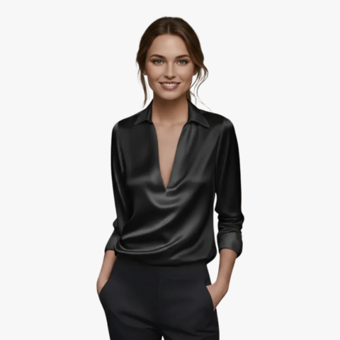 Blouse élégante en satin pour femme | Chic