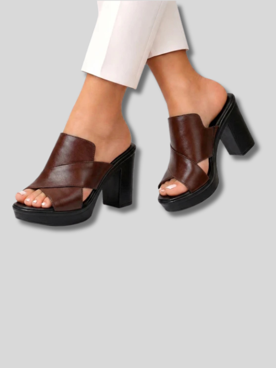 Hezlea | Sandales à talons élégantes avec des lanières croisées