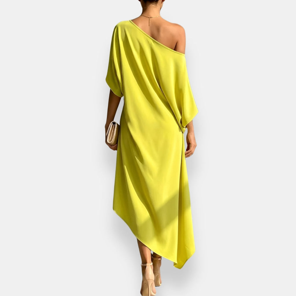 Orielle | Robe de soirée élégante avec drapé asymétrique