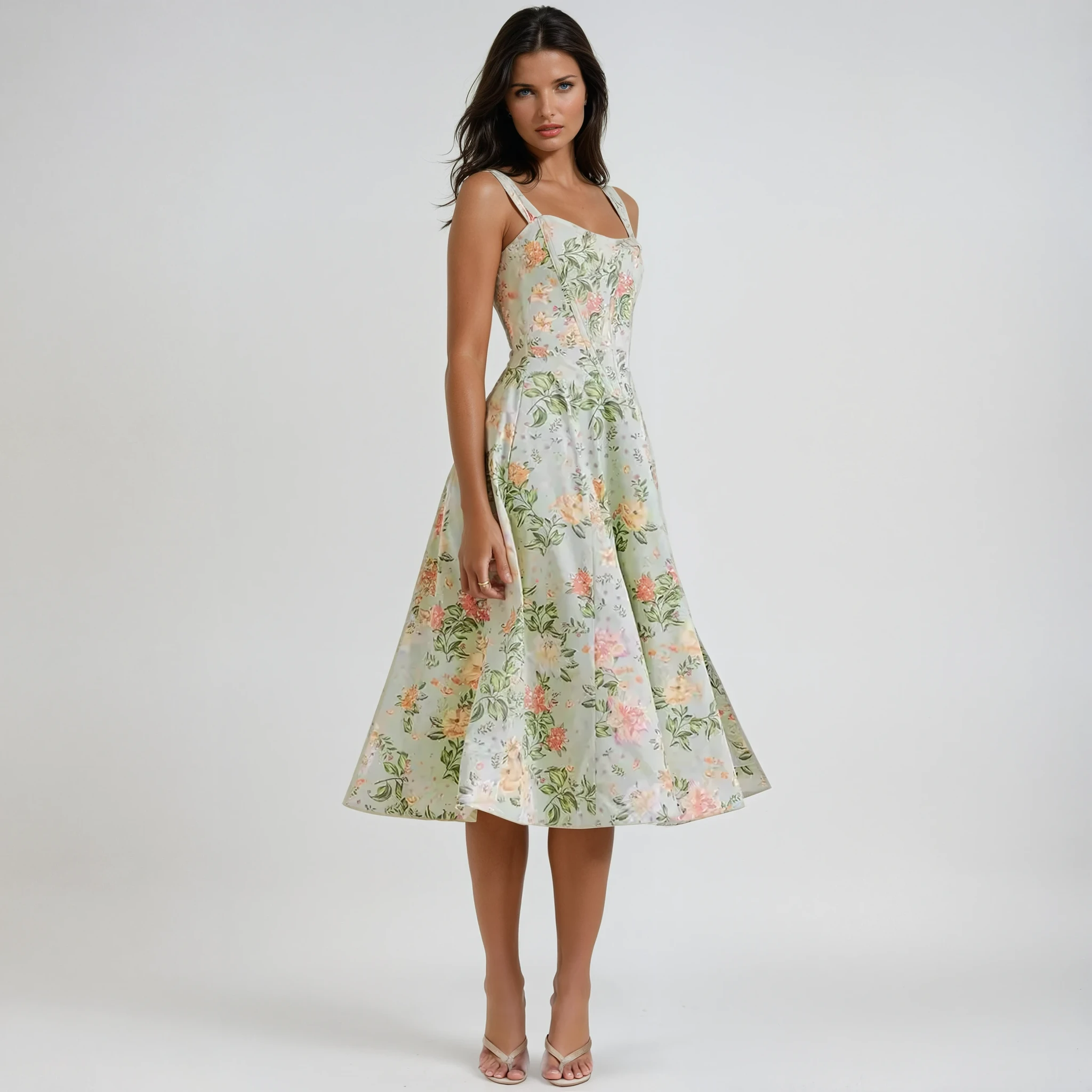 Robe Midi Fleurie Dahlia