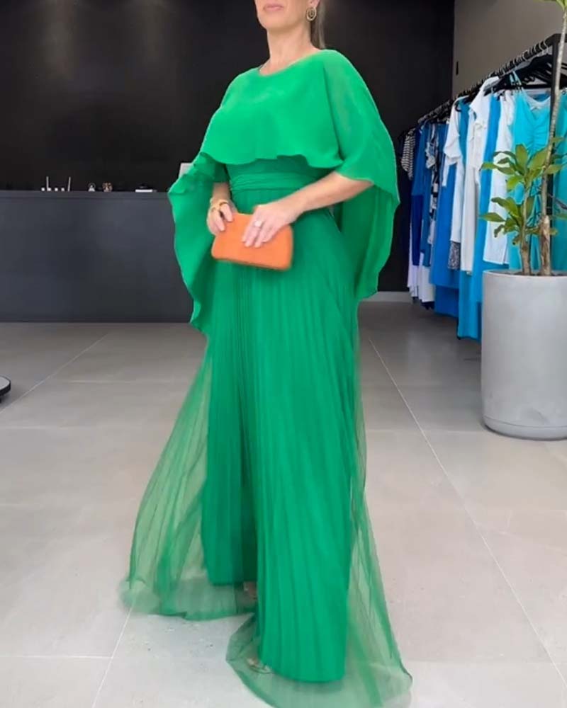 Robe Maxi A Ligne Col Rond