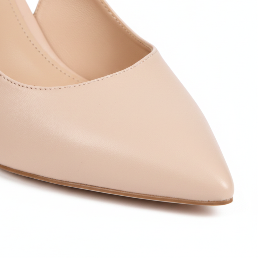 Escarpins Slingback à Bout Pointu pour Femme Chaussures à Petit Talon Kitten Heel