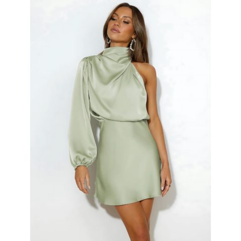 Robe asymétrique à une bretelle pour femme | Mini