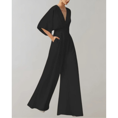 Combinaison ajustée et fluide pour femme | Chic