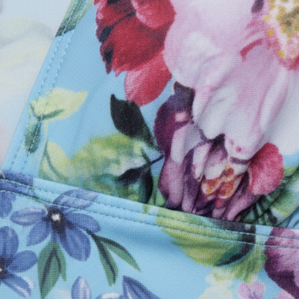 Maillot de Bain Une Pièce à Motif Floral avec Kimono Fluide pour Femme