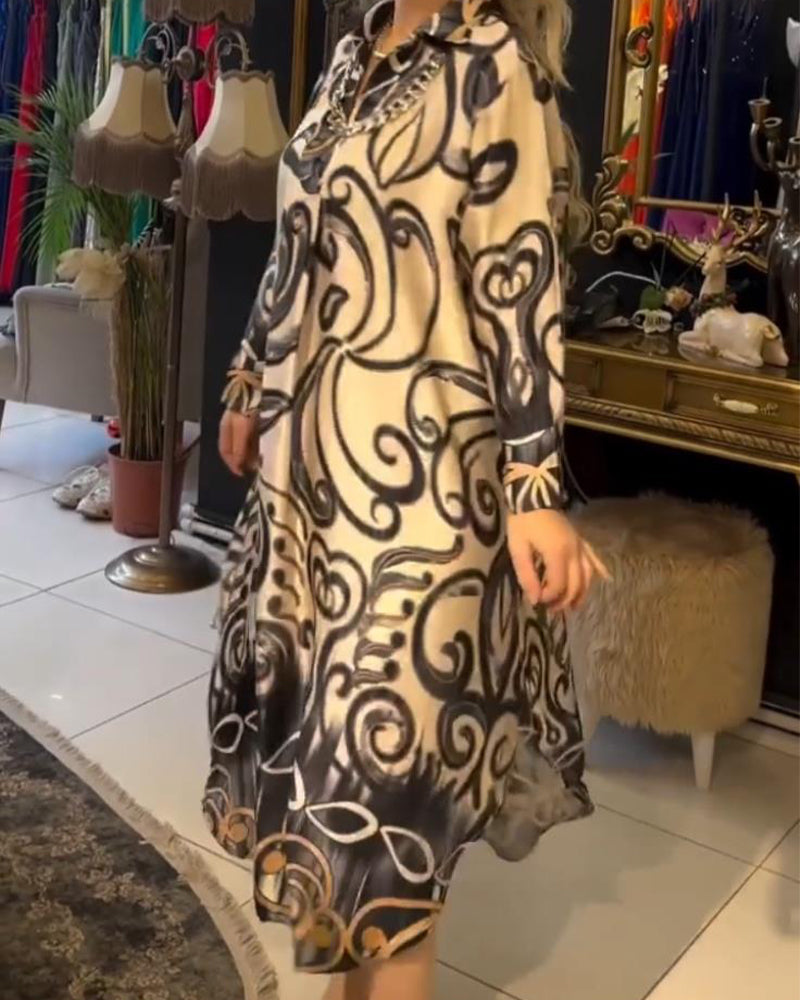 Robe imprimée loose et élégante