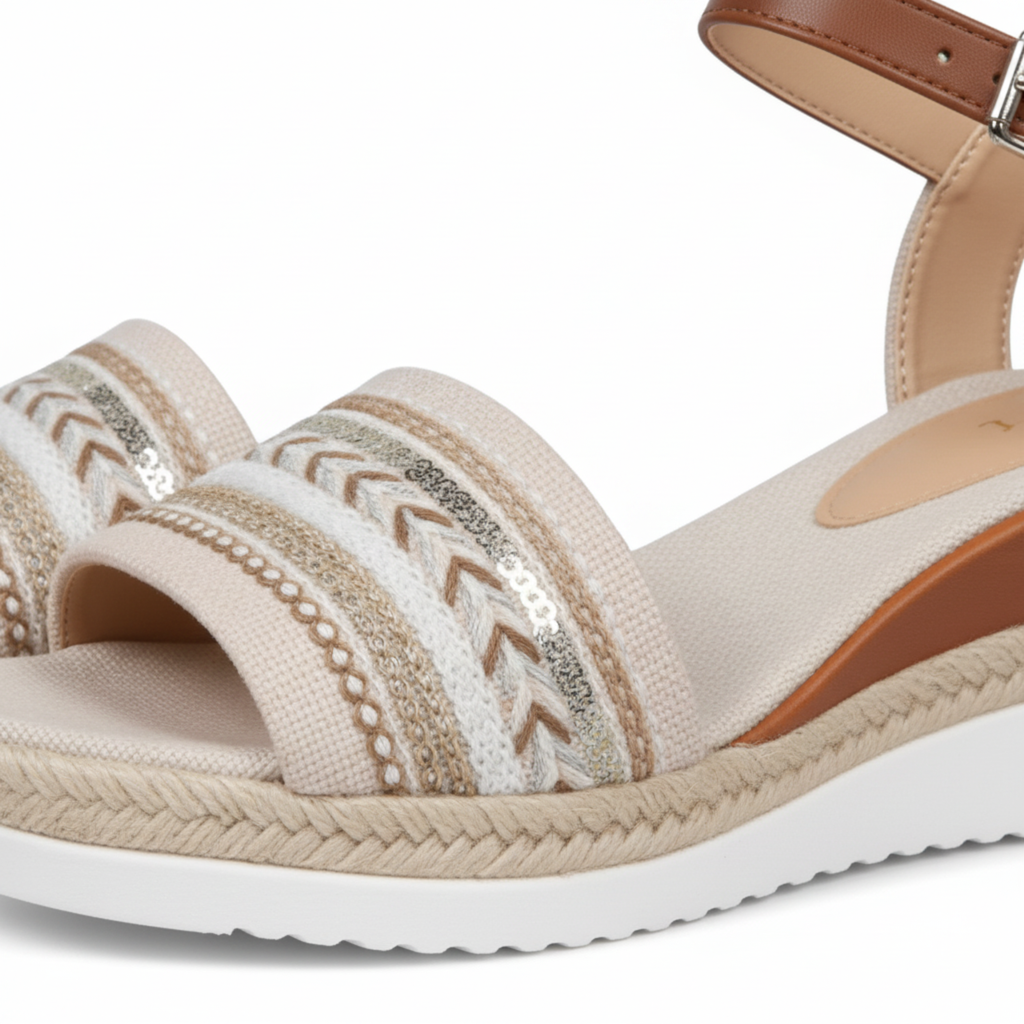 Sandales à Plateforme Espadrilles pour Femme Chaussures à Brides