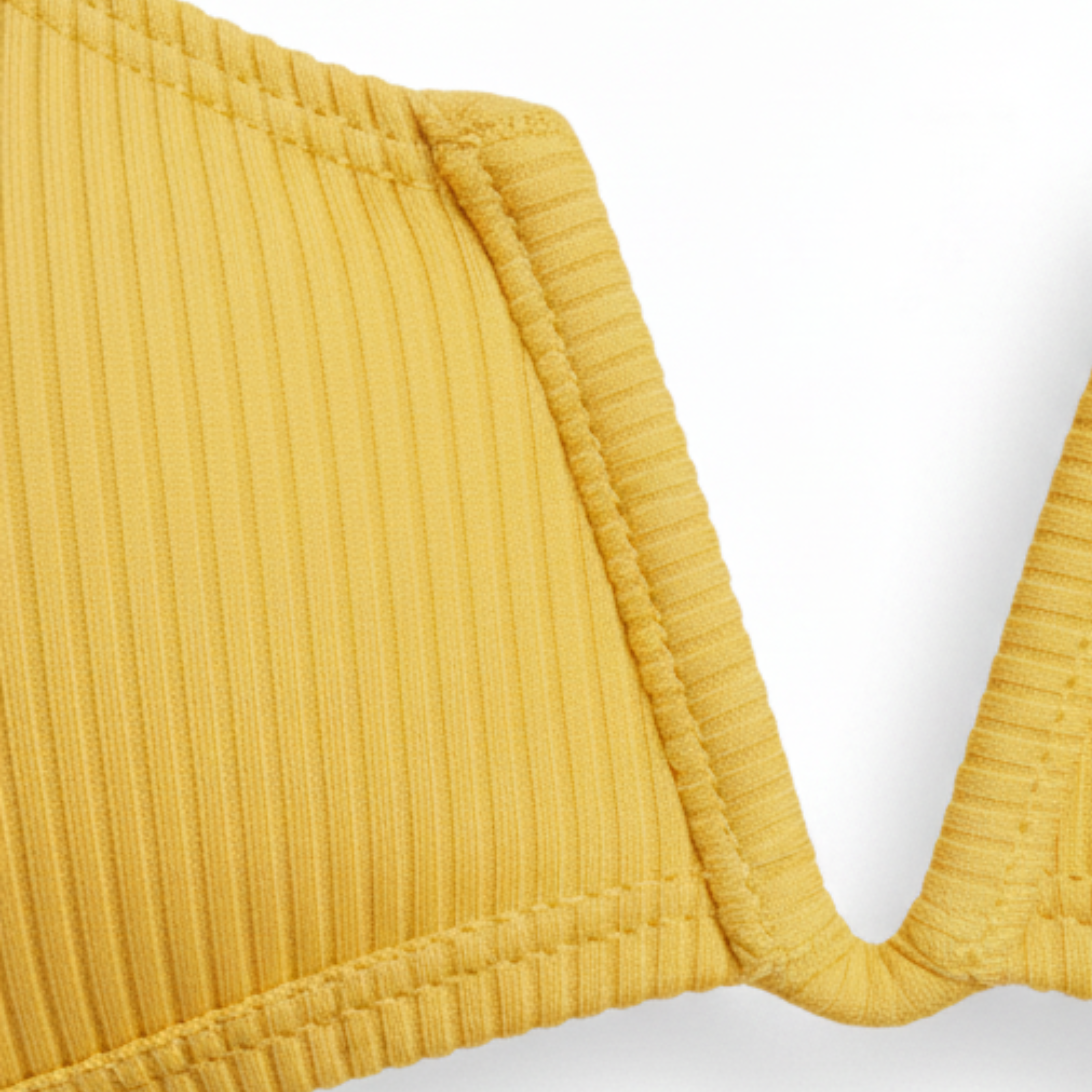 Bikini de Deux Pièces à Texture Nervurée avec Haut Push-Up et Bretelles Fines