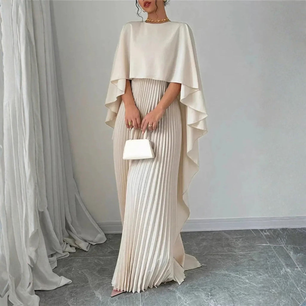 Celestina | Robe Maxi avec Cape pour Invités de Mariage