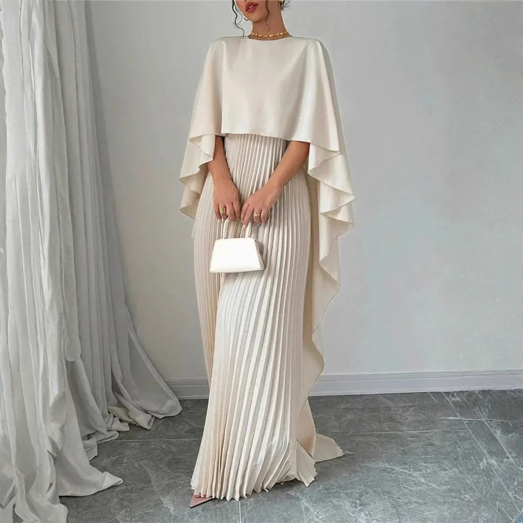 Celestina | Robe Maxi avec Cape pour Invités de Mariage