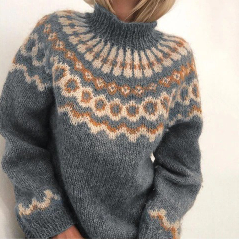 TRICOT À COL ROLLO POUR FEMMES