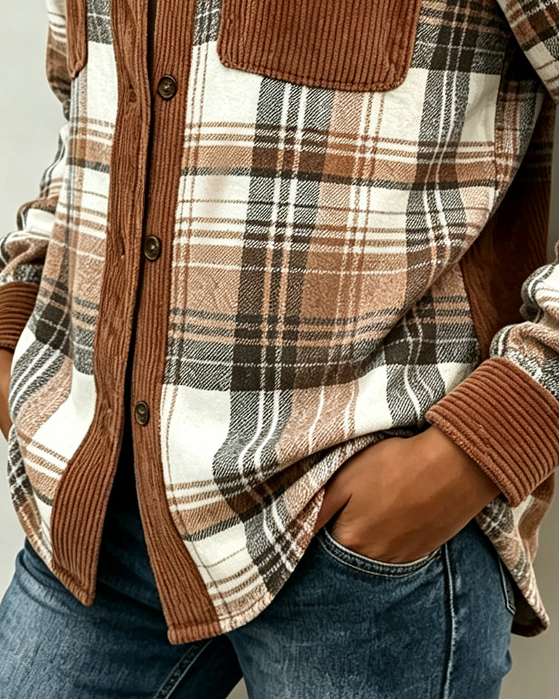 Chemise Carreau Patchwork Poche